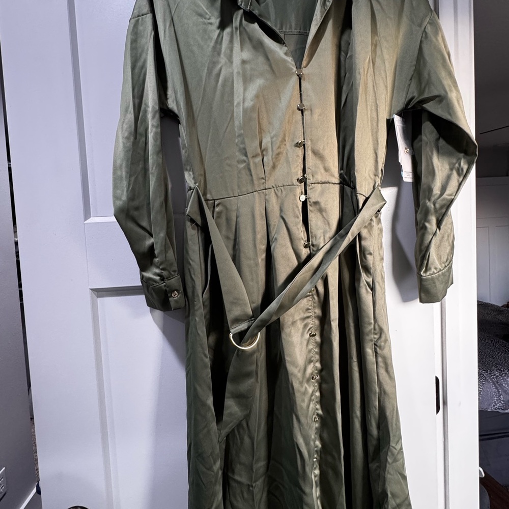 French Connection Olive Long Sleeve Dress